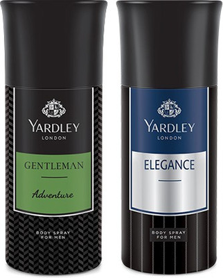 

Yardley 1 Adventure and 1 Elegance Deo Combo Pack of 2 Deodorant Spray - For Men(150 ml, Pack of 2)