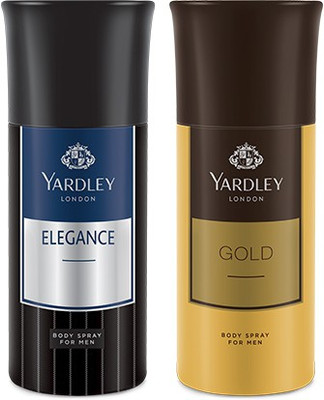 

Yardley 1 Elegance and 1 Gold Deo Combo Pack of 2 Deodorant Spray - For Men(150 ml, Pack of 2)