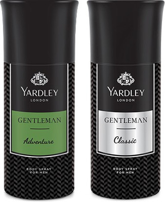 

Yardley 1 Adventure and 1 Gentlemen Deo Combo Pack of 2 Deodorant Spray - For Men(150 ml, Pack of 2)