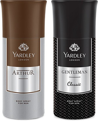 

Yardley 1 Arthur and 1 Gentlemen Deo Combo Pack of 2 Deodorant Spray - For Men(150 ml, Pack of 2)