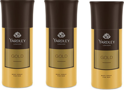 

Yardley Gold Deo Combo Pack of 3 Deodorant Spray - For Men(150 ml, Pack of 3)