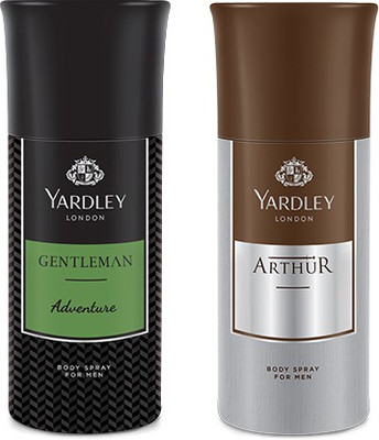 

Yardley 1 Adventure and 1 Arthur Deo Combo Pack of 2 Deodorant Spray - For Men(150 ml, Pack of 2)