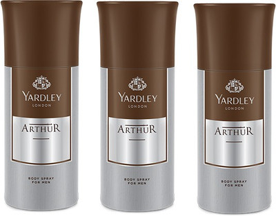 

Yardley Arthur Deo Combo Pack of 3 Deodorant Spray - For Men(150 ml, Pack of 3)
