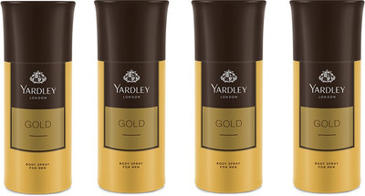 

Yardley Gold Deo Combo Pack of 4 Deodorant Spray - For Men(150 ml, Pack of 4)