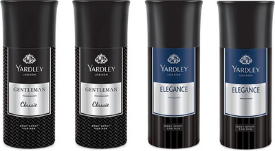 

Yardley 2 Gentlemen and 2 Elegance Deo Combo Pack of 4 Deodorant Spray - For Men(150 ml, Pack of 4)