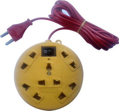 S.Blaze 5+1 ABS Body Extension Cord / Power Strip with ON / OFF Switch with 1 Three Pin Socket + 4 A Two Pin Socket available at flipkart for Rs.150