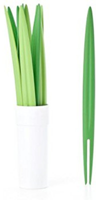 Skywalk Fresh Leaf Cocktail Picks Plastic Serving Fork Set Plastic Serving Fork Set(Pack of 10)