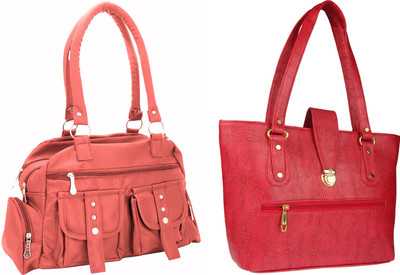

Lady bar Shoulder Bag(Pink, Red)