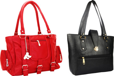 

Lady bar Shoulder Bag(Red, Black), Black;red
