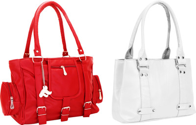 

Lady bar Shoulder Bag(Red, White)