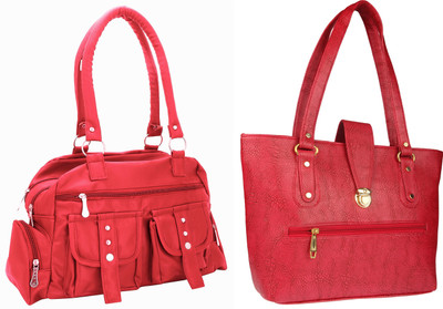 

Lady bar Shoulder Bag(Pink, Red)