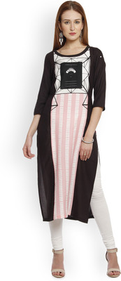 W Women Solid Straight Kurta(Multicolor)