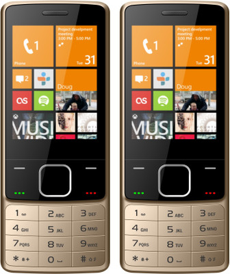 

I Kall K6300 Combo of Two Mobile(Golden Black, Golden Black)