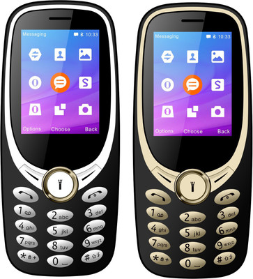 

I Kall K6300 Combo of Two Mobile(Golden Black, Golden Silver)