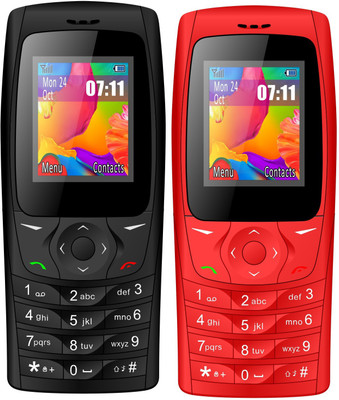 

I Kall K6610 Combo of Two Mobile(Black, Red)