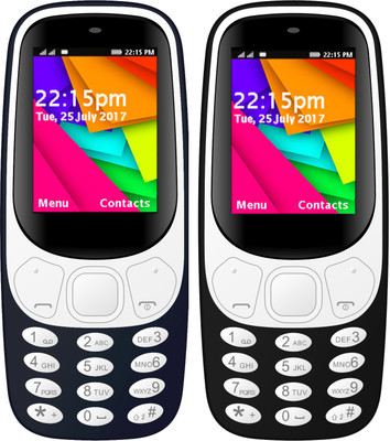 I Kall K35 Combo Of Two Mobile(Dark Blue, Black)