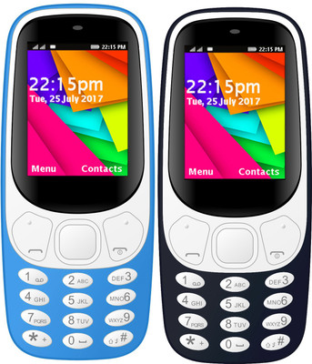 I Kall K35 Combo Of Two Mobile(Light Blue, Dark Blue)