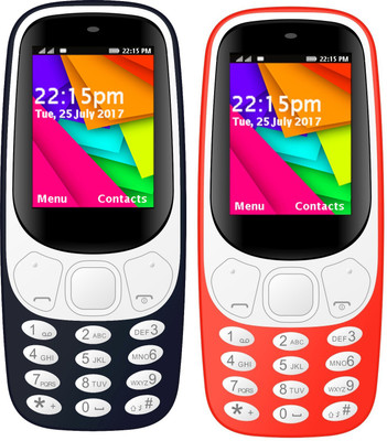 I Kall K35 Combo Of Two Mobile(Dark Blue, Red)