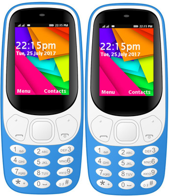 I Kall K35 Combo Of Two Mobile(Light Blue, Light Blue)