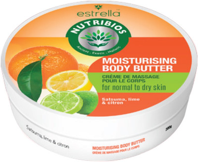 

Estrella Nutribios Moisturising Body Butter Cream Satsuma, Lime & Citron For Men & Women Dry To Very Dry Skin ( 24Hr ) - 200 g(200 g)