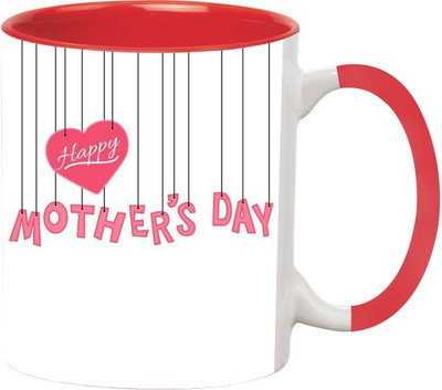 

Ashvah Happy Mother's Day 1328 Ceramic Mug(350 ml), Red