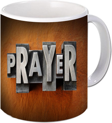 

Maison N Mode Prayer Coffee Ceramic Mug(330 ml), Multicolor