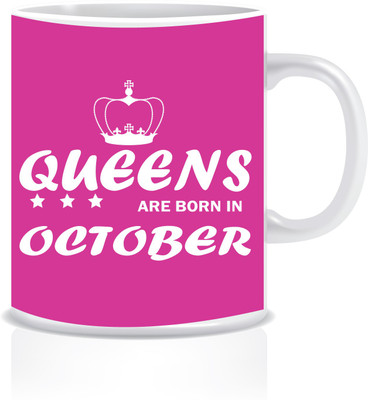 

Everyday Desire Queens are Born in October ED187 Ceramic Mug(300 ml), Multicolor