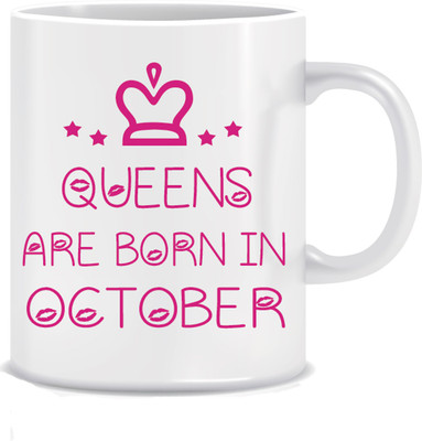 

Everyday Desire Queens are Born in October ED186 Ceramic Mug(300 ml), Multicolor