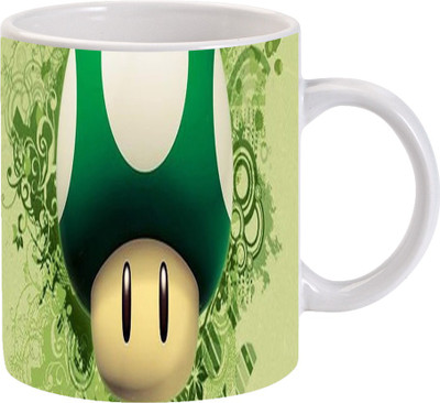 

Maison N Mode Green Ball Coffee Ceramic Mug(330 ml), Multicolor