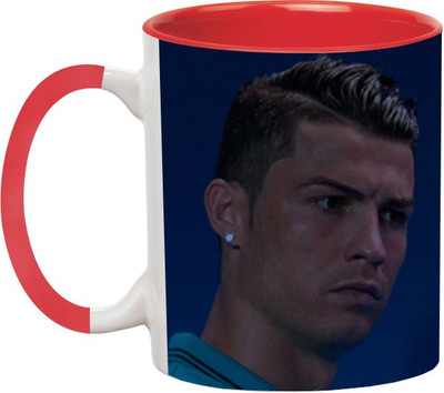 

Ashvah Cristiano Ronaldo 3 Ceramic Mug(350 ml), Red