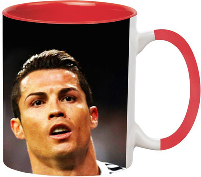 

Ashvah Cristiano Ronaldo 2 Ceramic Mug(350 ml), Red