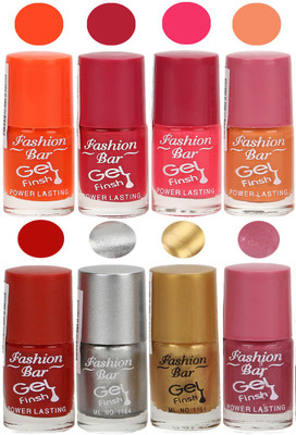 

Fashion Bar Nail Polish Combo Orange(Pack of 8)