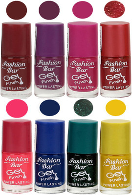 

Fashion Bar Nail Polish Gift Combo Set Purple(Pack of 8)