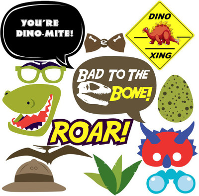 

PARTY PROPZ PHOTOBOOTH PROPS PACK OF 13/DINOSAUR PARTY DECORATION/DINOSAUR PARTY SUPPLIES/DINOSAUR PARTY ACCESSORIES Photo Booth Board(Party, Birthday)