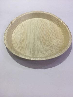 

Innowise 30 cm / 12 inch Areca Palm Leaf Disposable Round Plate with rim (Thali style) Dinner Plates(Pack of 10)