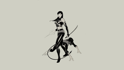 

Akhuratha -black-and-white-comics-nightcrawler-psylocke Wall Poster Paper Print(12 inch X 18 inch, Rolled)