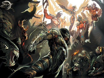 

Akhuratha -angelus-comics-darkness-drawings-monsters-wings Wall Poster Paper Print(12 inch X 18 inch, Rolled)
