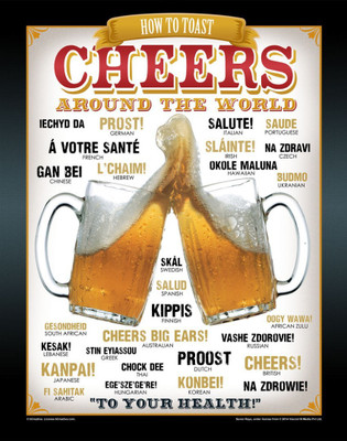 

Akhuratha Wall Poster cheers-around-the-world-beer Paper Print(18 inch X 12 inch, Rolled)