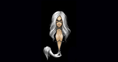 

Akhuratha black-cat-comics-black-background- Wall Poster Paper Print(12 inch X 18 inch, Rolled)