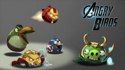 

Akhuratha -angry-birds-captain-america-hulk-comic-character-iron-man-the-avengers-thor Wall Poster Paper Print(12 inch X 18 inch, Rolled)
