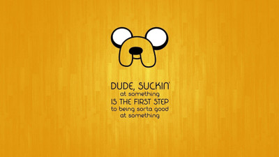 

Akhuratha adventure-time-jake-the-dog-yellow-quotes Wall Poster Paper Print(12 inch X 18 inch, Rolled)