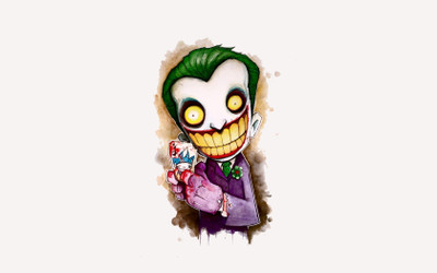 

Akhuratha -batman-chibi-dc-comicsmiling-the-joker Wall Poster Paper Print(12 inch X 18 inch, Rolled)