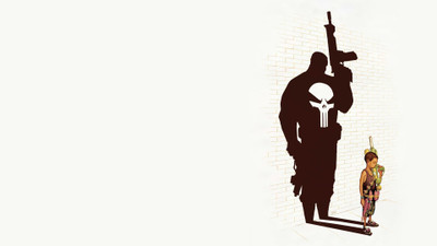 

Akhuratha -comics-gunshadows-the-punisher-white-background Wall Poster Paper Print(12 inch X 18 inch, Rolled)