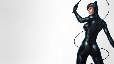 

Akhuratha -catwoman-costume-dc-comics-illustrations-whips-white-background Wall Poster Paper Print(12 inch X 18 inch, Rolled)