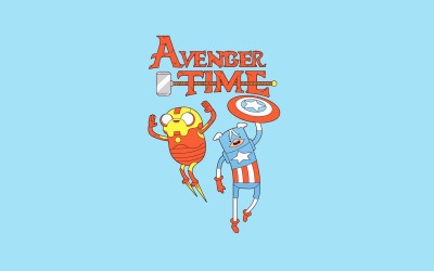 

Akhuratha -adventure-time-adventure-time-with-finn-and-jake-avengers-comics-captain-america-comics-finn-the-human-iron-man-jake-the-dog-marvel-comics Wall Poster Paper Print(12 inch X 18 inch, Rolled)