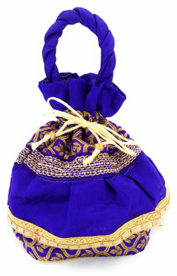 

Magnas Magnas™ Potlis, Square Potli, Flat Potli, Ethnic Potli, Ethnic Wristlets (Blue) Potli(Multicolor)