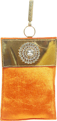 

Bagaholics Ethnic Velvet Saree Clutch Waist Clip Ladies Pouch Mobile Pouch(Orange)