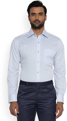 Raymond Men Solid Formal Blue Shirt