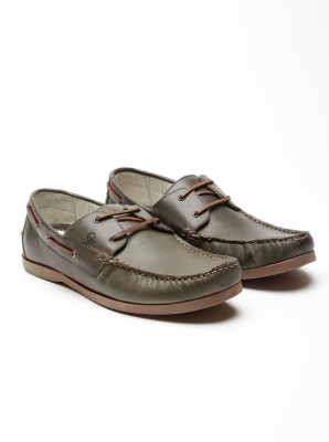 

United Colors of Benetton Boat Shoes For Men(Olive
