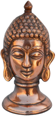 

eCraftIndia Metal Lord Buddha Decorative Showpiece - 20.32 cm(Aluminium, Brown)